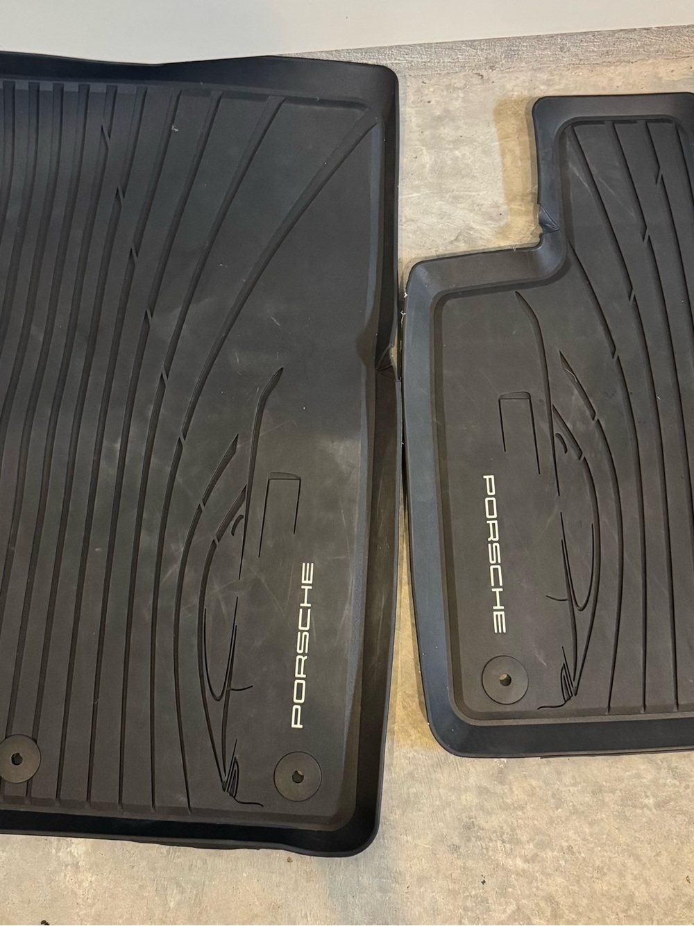 Genuine Porsche OEM All-Weather Floor Mats – Black – Front Set